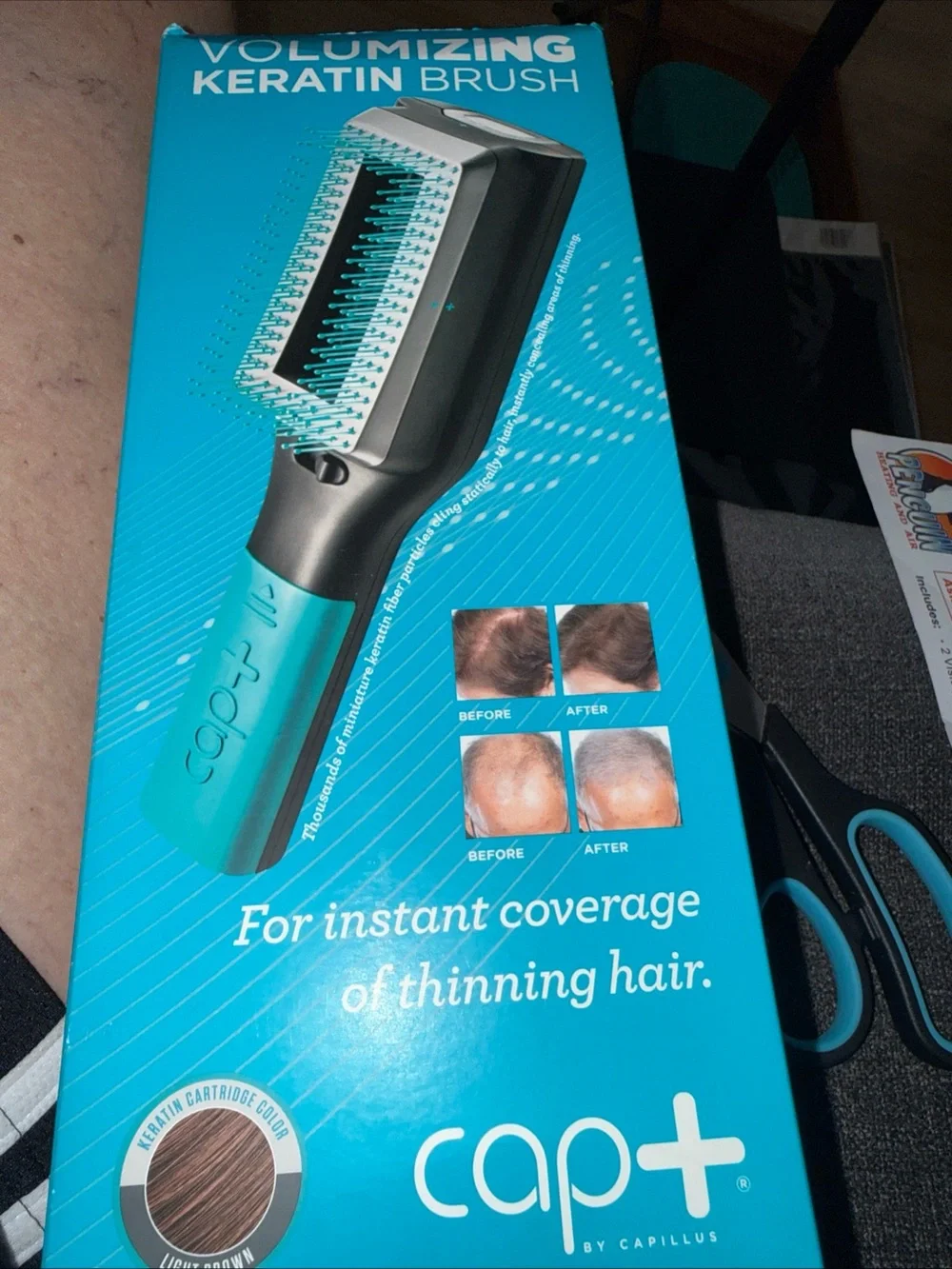 Keratin Hair Brush Volumizing Brush Light Brown